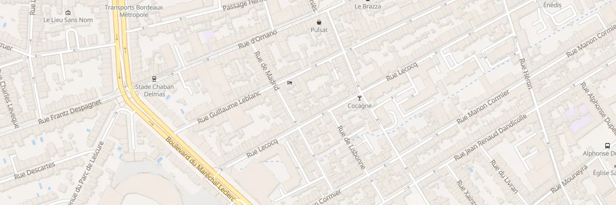 Plan du 255A Rue Lecocq à Bordeaux