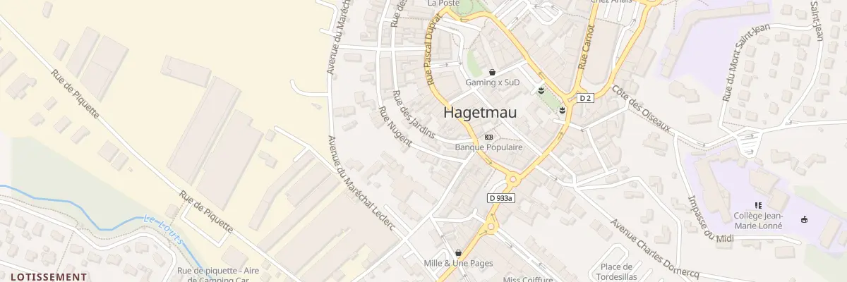 Plan du 55 Rue des Jardins à Hagetmau
