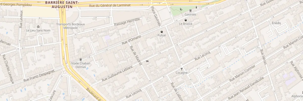 Plan du 121 Rue Guillaume Leblanc à Bordeaux