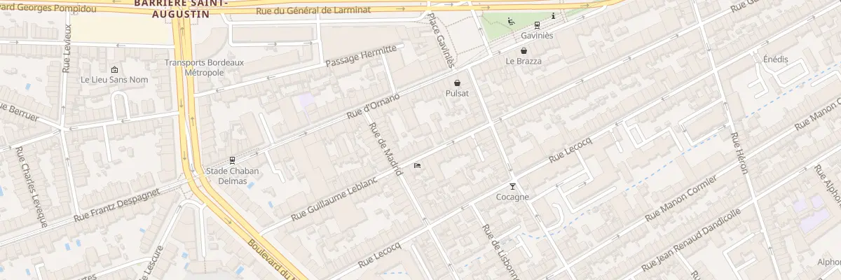 Plan du 125 Rue Guillaume Leblanc à Bordeaux
