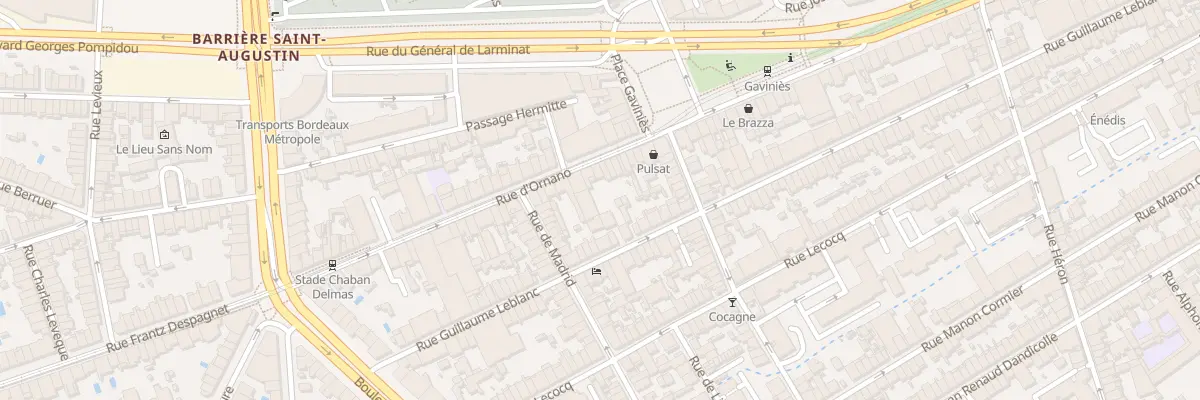 Plan du 250 Rue d’Ornano à Bordeaux