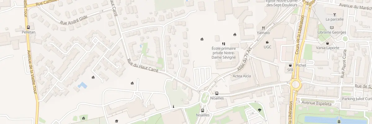 Plan du 1 Rue du Clos du Haut-Carre à Talence