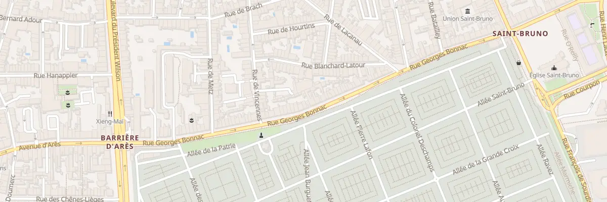 Plan du 289 Rue Georges Bonnac à Bordeaux