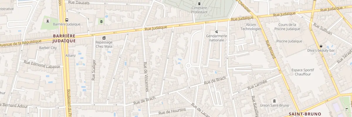 Plan du 26 Rue Desbiey à Bordeaux