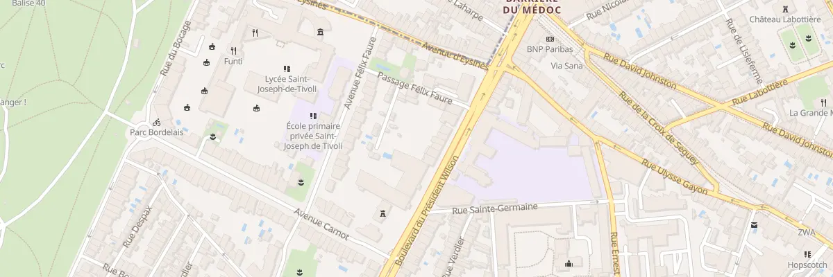 Plan du 367 Bd du Président Wilson à Bordeaux