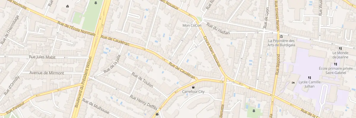 Plan du 29 Rue de Caudéran à Bordeaux