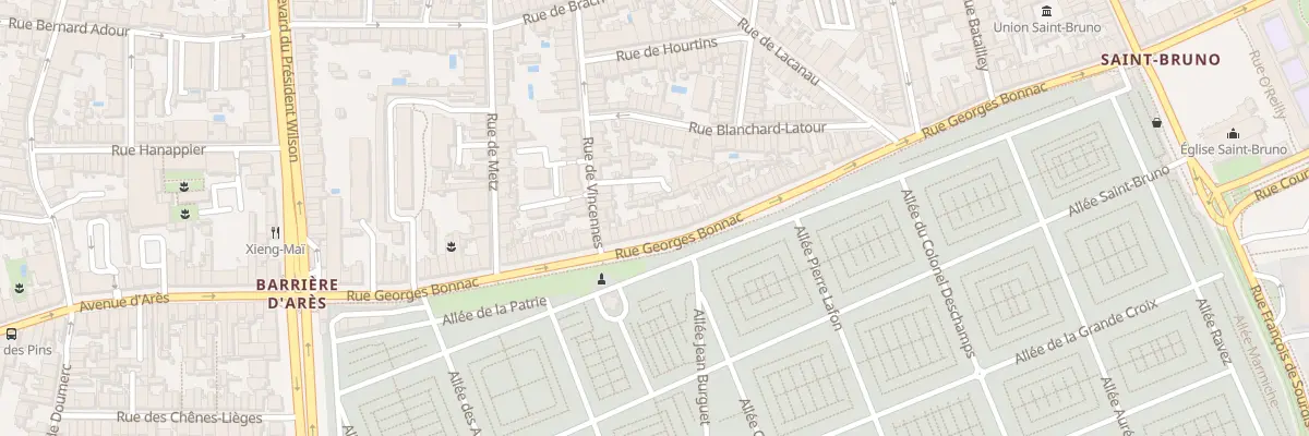 Plan du 299 Rue Georges Bonnac à Bordeaux