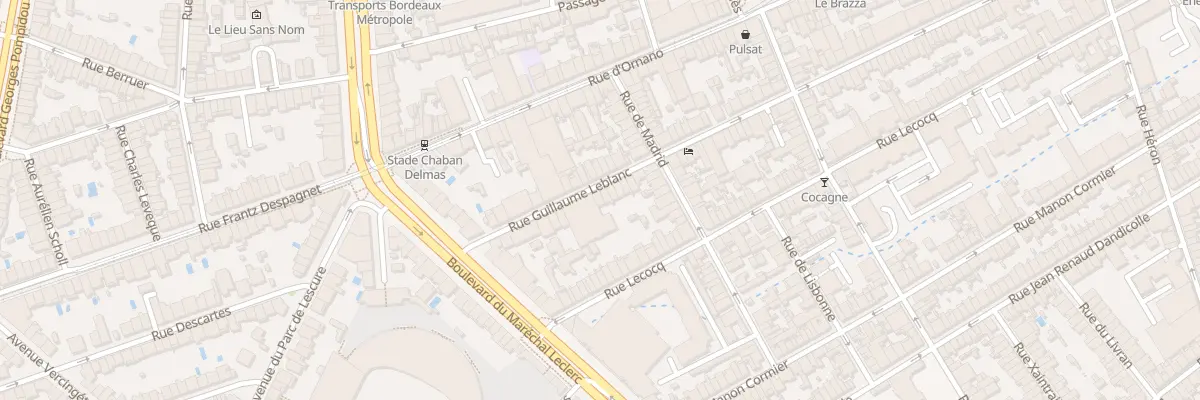 Plan du 174 Rue Guillaume Leblanc à Bordeaux