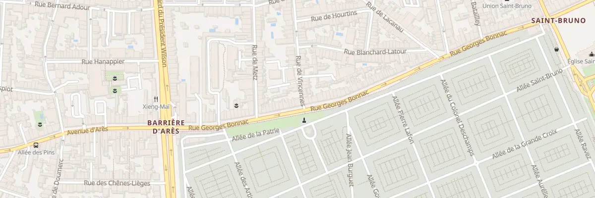 Plan du 311 Rue Georges Bonnac à Bordeaux