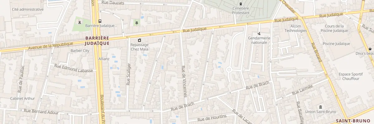 Plan du 24 Rue de Vincennes à Bordeaux
