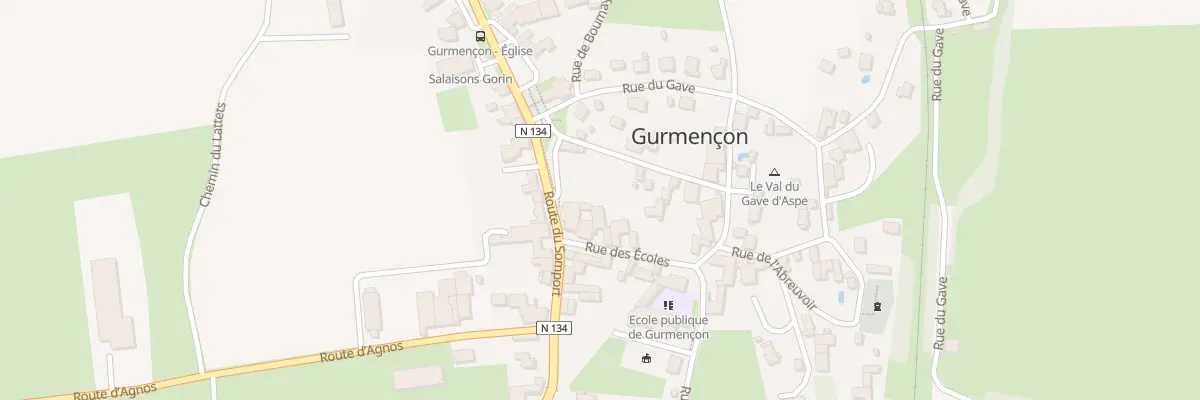 Plan du 1 Rue des Ecoles à Gurmençon