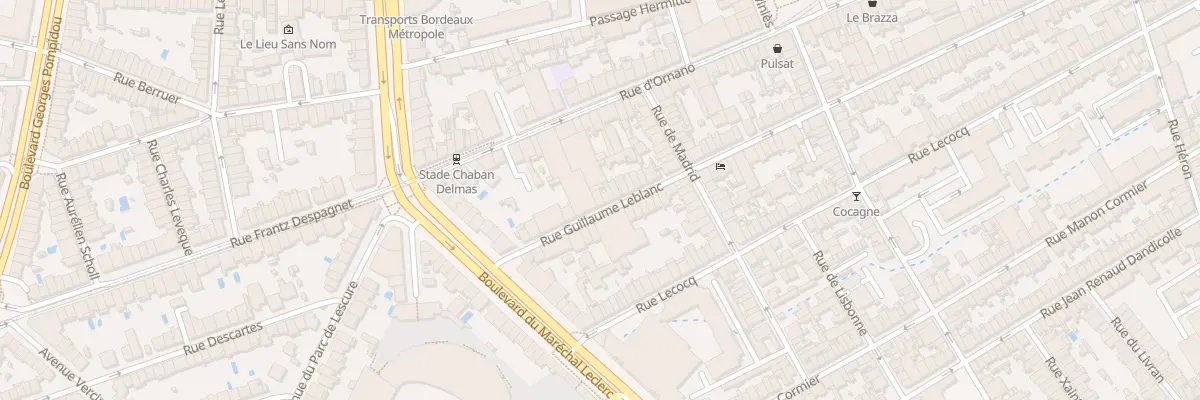 Plan du 157 Rue Guillaume Leblanc à Bordeaux