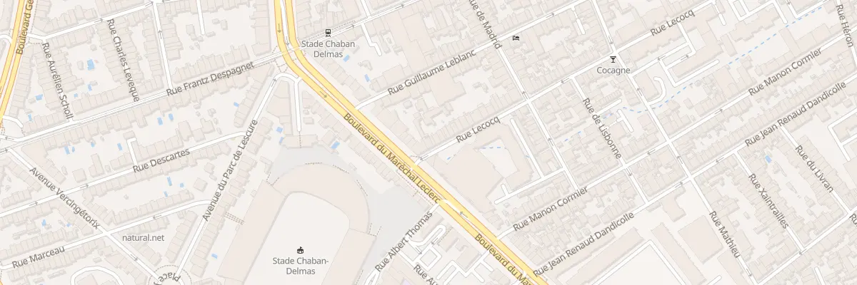Plan du 295 Rue Lecocq à Bordeaux