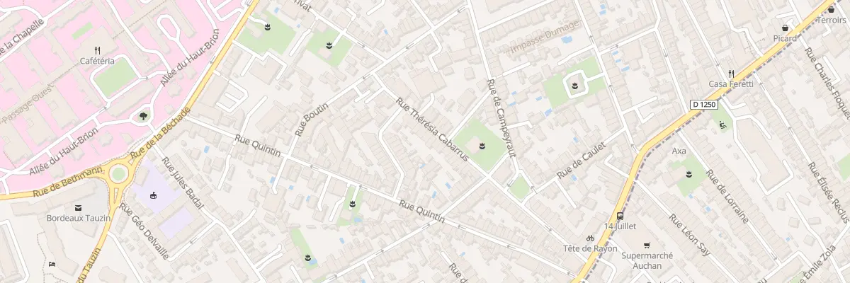 Plan du 64 Rue Thérésia Cabarrus à Bordeaux