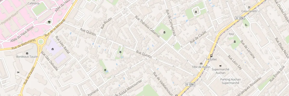 Plan du 65 Rue Quintin à Bordeaux