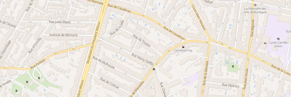 Plan du 14 Rue de Toulon à Bordeaux