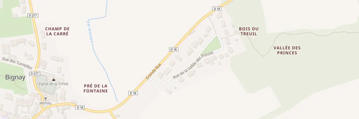 Plan du 7 Rue de la Vallée des Princes à Bignay