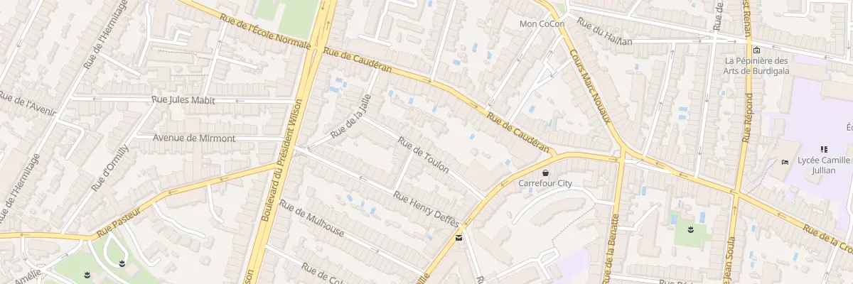Plan du 21 Rue de Toulon à Bordeaux