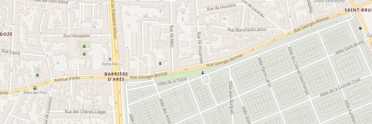 Plan du 321 Rue Georges Bonnac à Bordeaux
