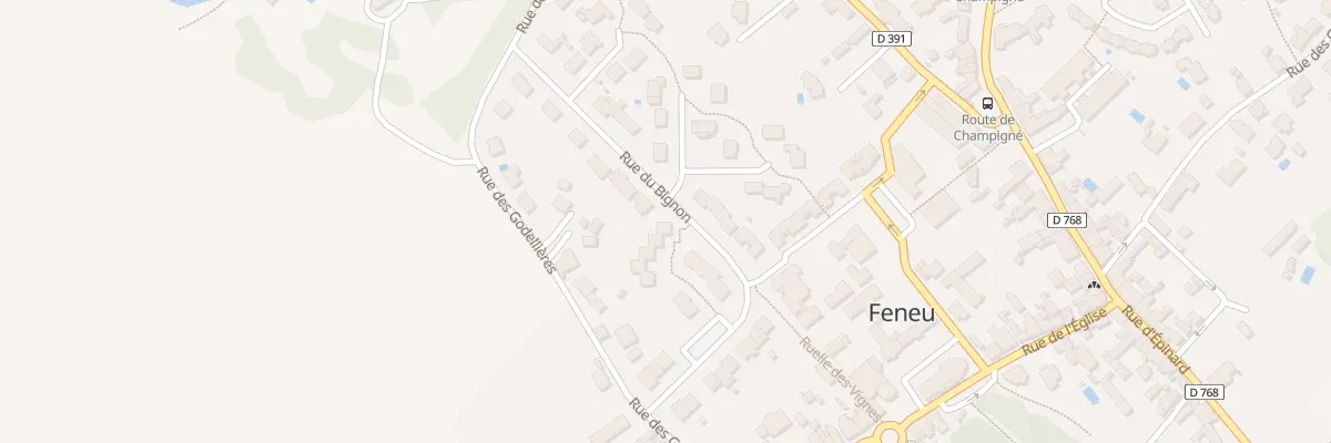 Plan du 25 Rue du Bignon à Feneu