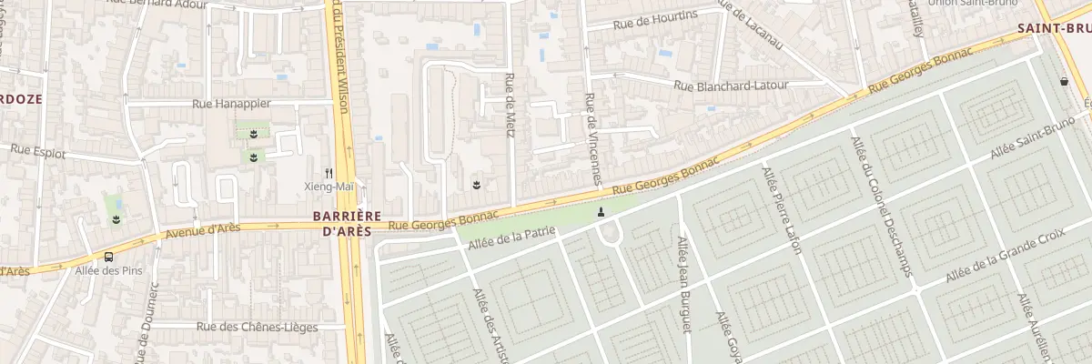 Plan du 323 Rue Georges Bonnac à Bordeaux