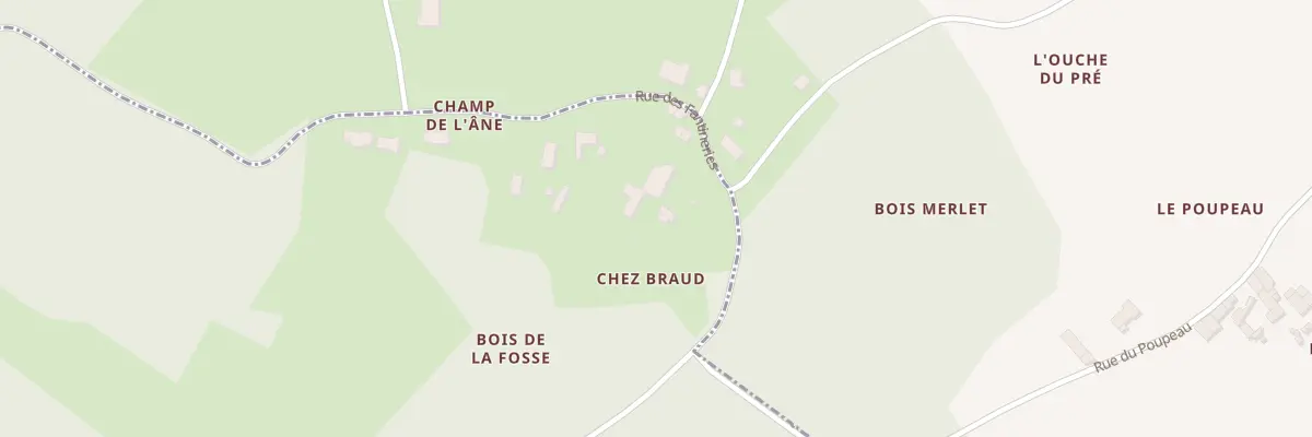 Plan du 2 Rue des Fantineries à Fenioux