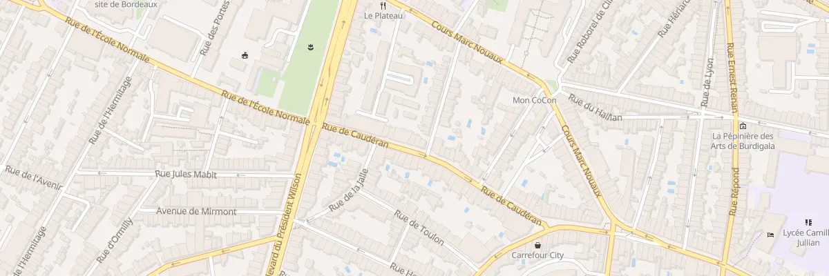 Plan du 61 Rue de Caudéran à Bordeaux