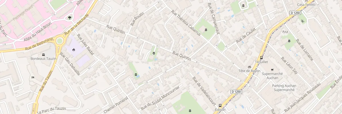 Plan du 60 Rue Quintin à Bordeaux