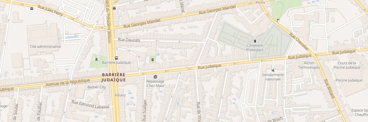 Plan du 235 Rue Judaïque à Bordeaux