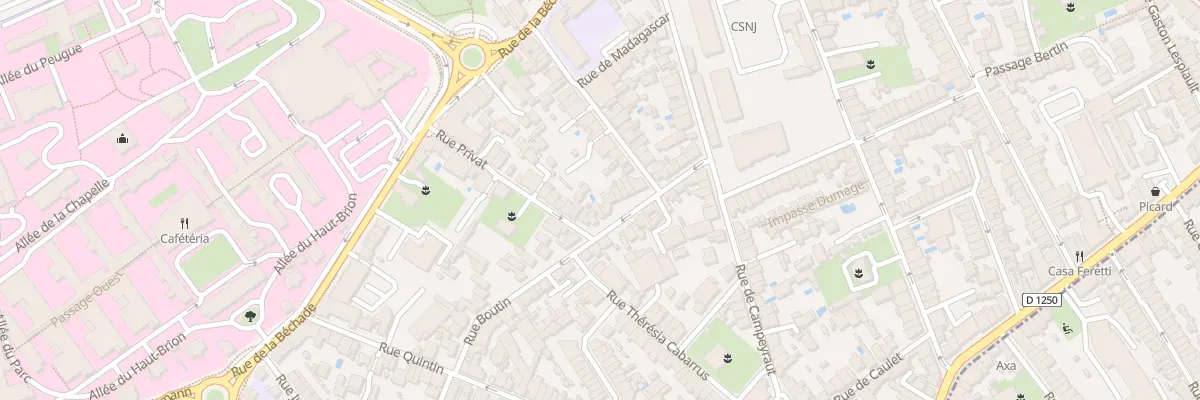 Plan du 44 Rue Boutin à Bordeaux