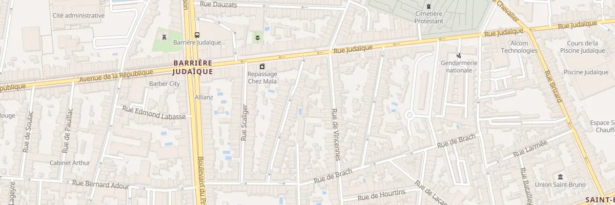 Plan du 20 Rue des Frères Faucher à Bordeaux