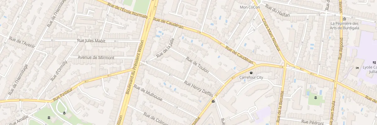 Plan du 20 Rue de Toulon à Bordeaux