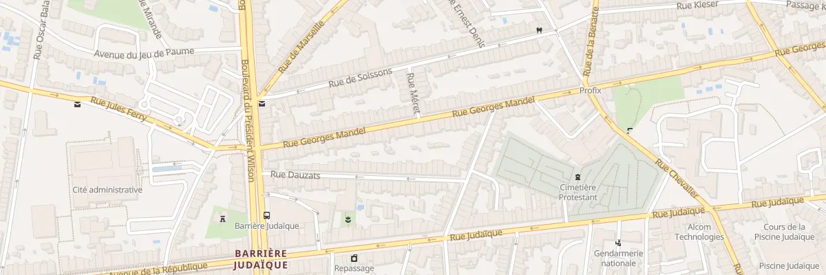 Plan du 198 Rue Georges Mandel à Bordeaux