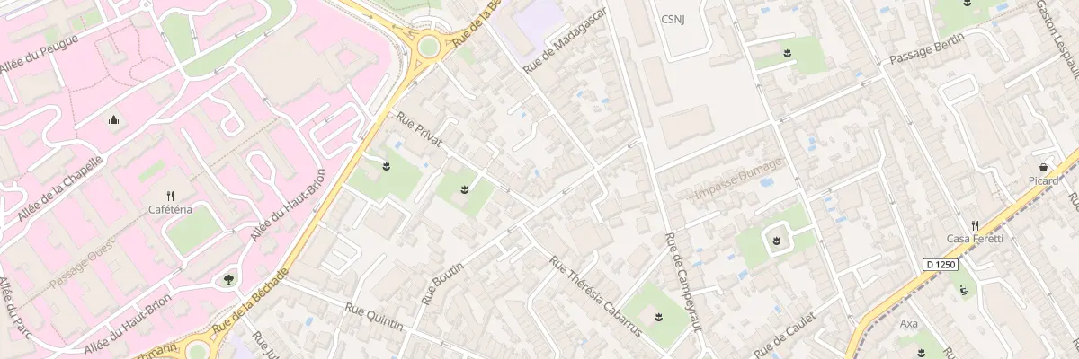 Plan du 42 Rue Boutin à Bordeaux