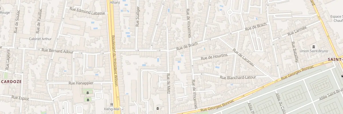 Plan du 6 Rue de Metz à Bordeaux
