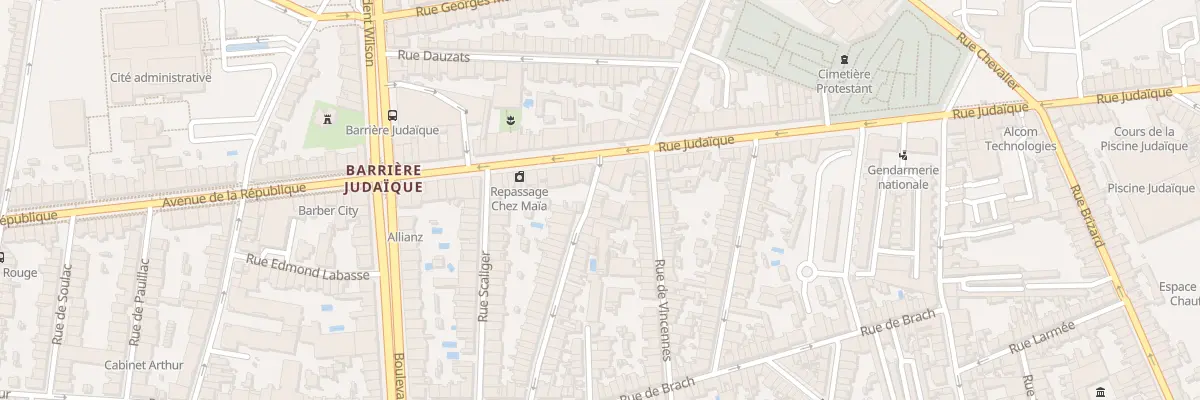 Plan du 6 Rue des Frères Faucher à Bordeaux