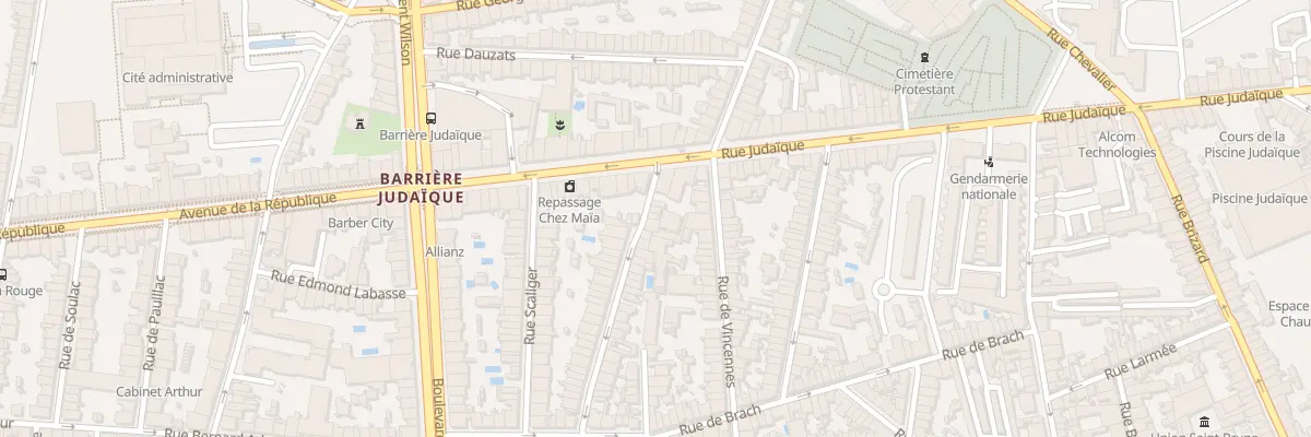 Plan du 8 Rue des Frères Faucher à Bordeaux