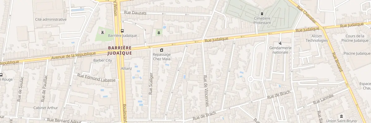 Plan du 10 Rue des Frères Faucher à Bordeaux
