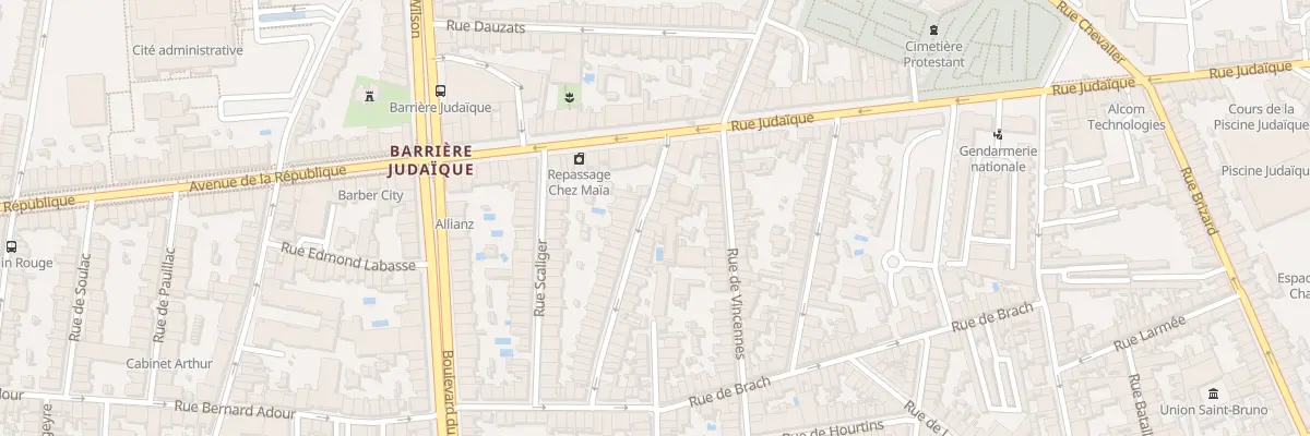 Plan du 16 Rue des Frères Faucher à Bordeaux