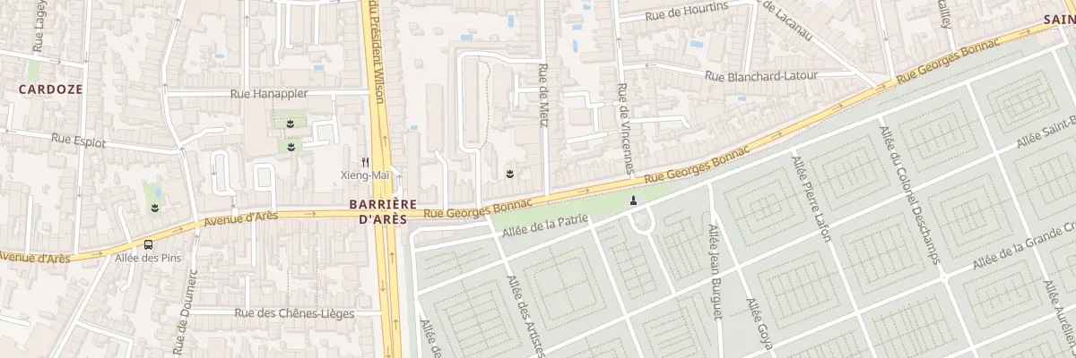 Plan du 333 Rue Georges Bonnac à Bordeaux