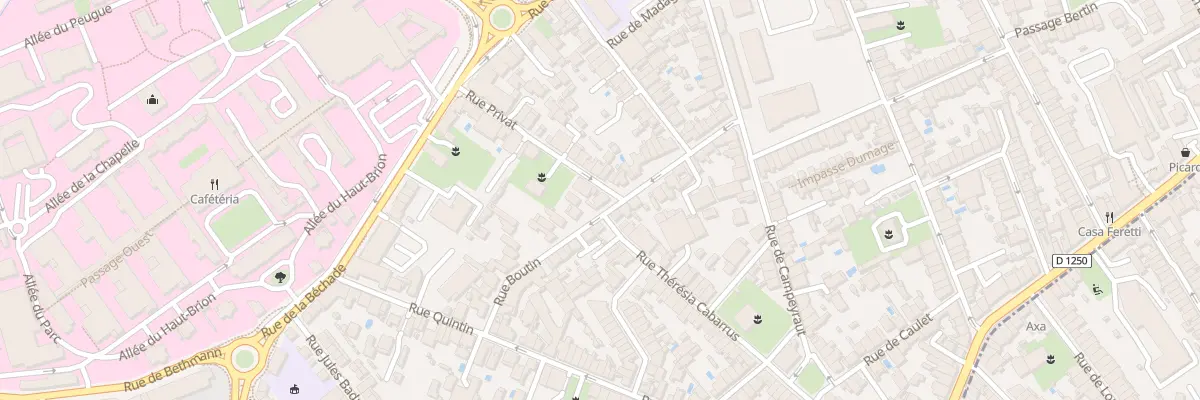Plan du 30 Rue Boutin à Bordeaux