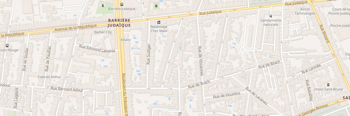 Plan du 36 Rue des Frères Faucher à Bordeaux