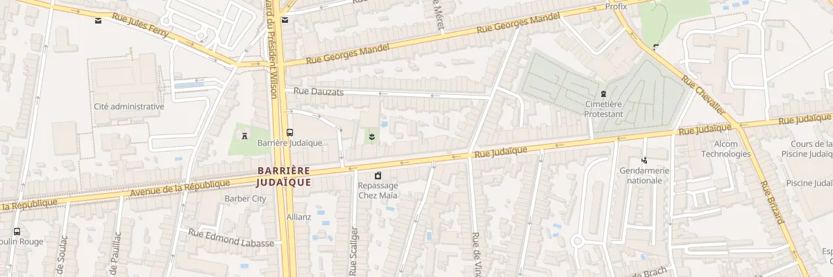 Plan du 241 Rue Judaïque à Bordeaux