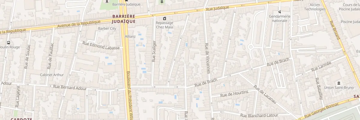 Plan du 40 Rue des Frères Faucher à Bordeaux