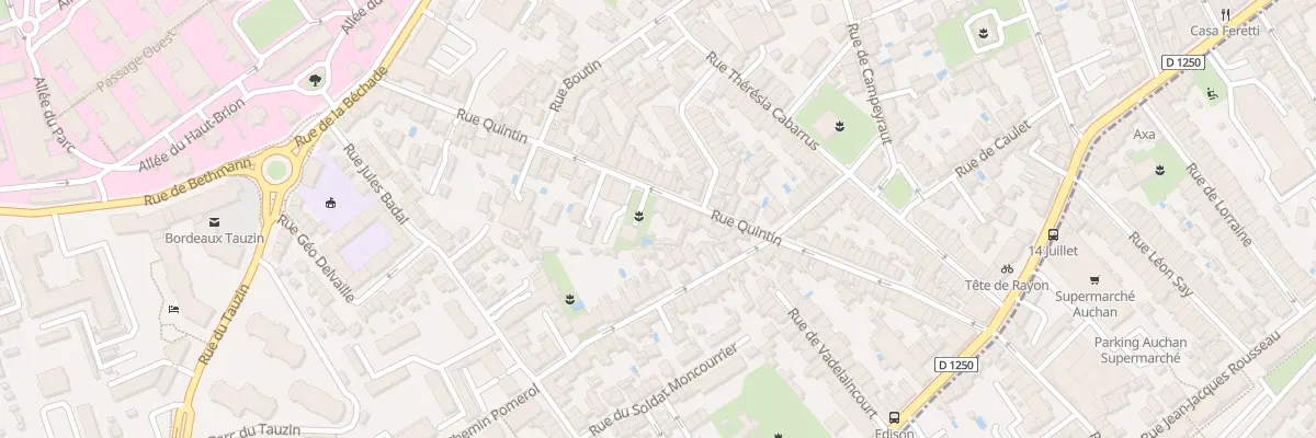 Plan du 68 Rue Quintin à Bordeaux