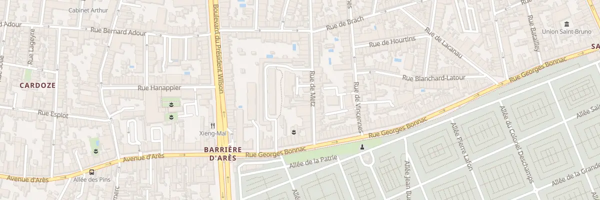 Plan du 33 Rue de Metz à Bordeaux