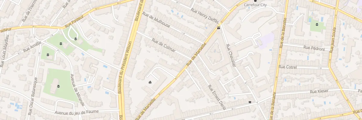 Plan du 6 Rue de Colmar à Bordeaux