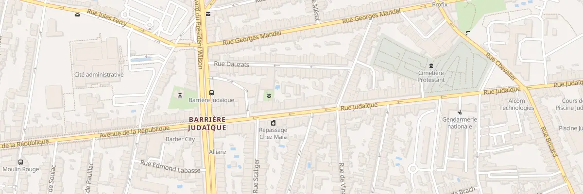 Plan du 243 Rue Judaïque à Bordeaux
