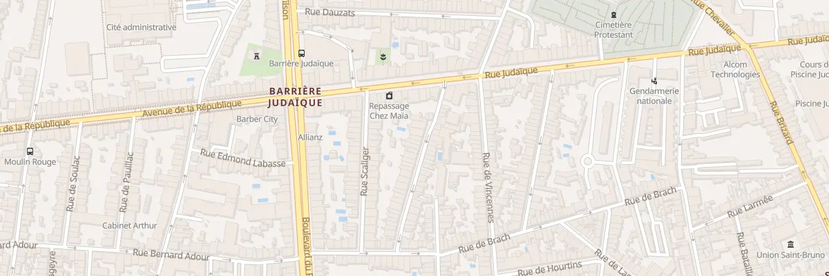 Plan du 15 Rue des Frères Faucher à Bordeaux