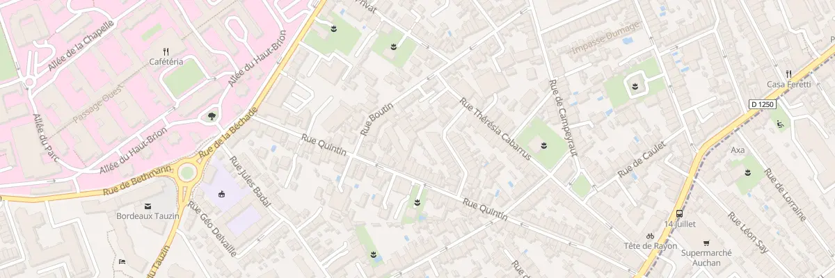 Plan du 95 Rue Quintin à Bordeaux